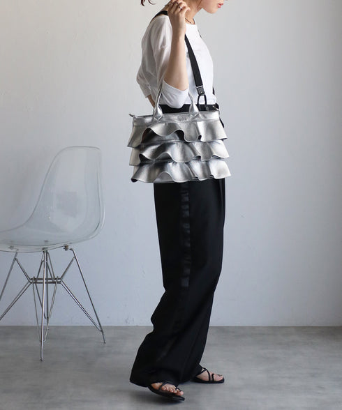 【雑誌掲載・ショップチャンネルOA商品】2WAYフリルハンドバッグ 12-1162